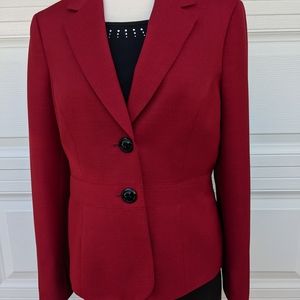 Evan Picone Black Label Size 8 Red Blazer Jacket